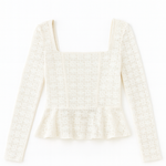 White textured sweater on a white background