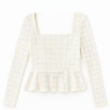 White textured sweater on a white background