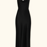 Elise Satin Cowl Maxi Dress