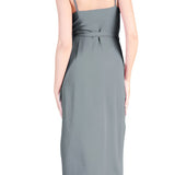 Matte Crepe Cami Wrap Ankle Maxi Dress - MTT Collective