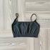 Sloane Micro Square Bralette in Earth Olive, flat lay