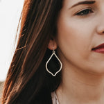 Eliza Brushed Ogee Drop Earrings - MTT Collective