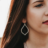 Eliza Brushed Ogee Drop Earrings - MTT Collective
