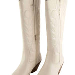 Dixie Western Boot in white, angled view