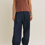 Celine Slub Knit Sweater Top in Marsala - MTT Collective