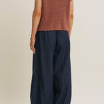 Celine Slub Knit Sweater Top in Marsala - MTT Collective