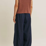 Celine Slub Knit Sweater Top in Marsala - MTT Collective