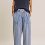 Celine Slub Knit Sweater Top in Midnight Navy - MTT Collective