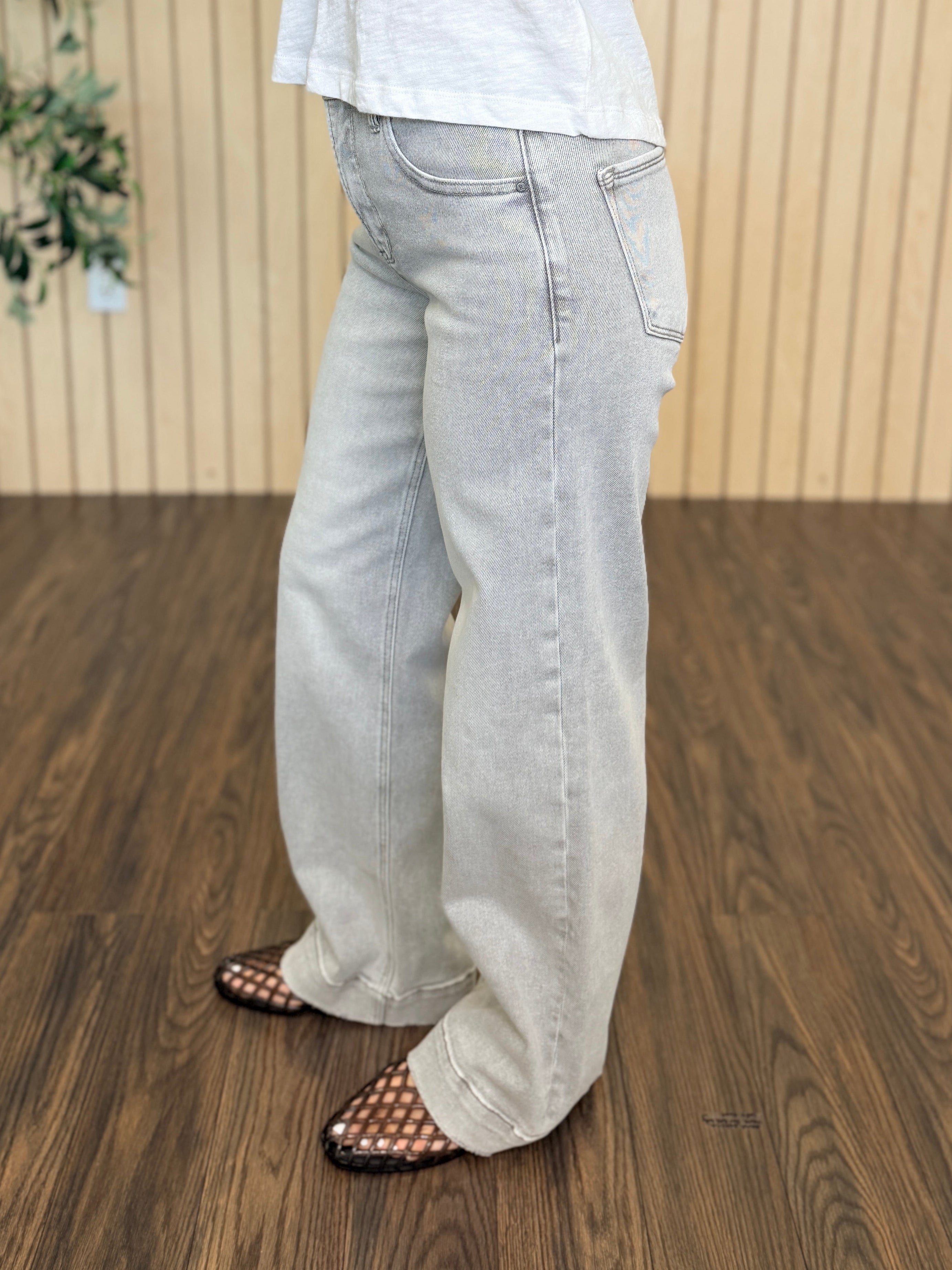 Sierra High Rise Ankle Wide Jeans