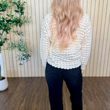 Juno Scallop Hem Pointelle Sweater