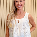 Amelia Eyelet Tank Top