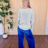 Alder Stripe Drop Shoulder Cardigan