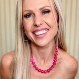 Oval Resin Beaded Necklace