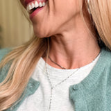 Alora Y-Shaped Blank Bar Lariat Necklace
