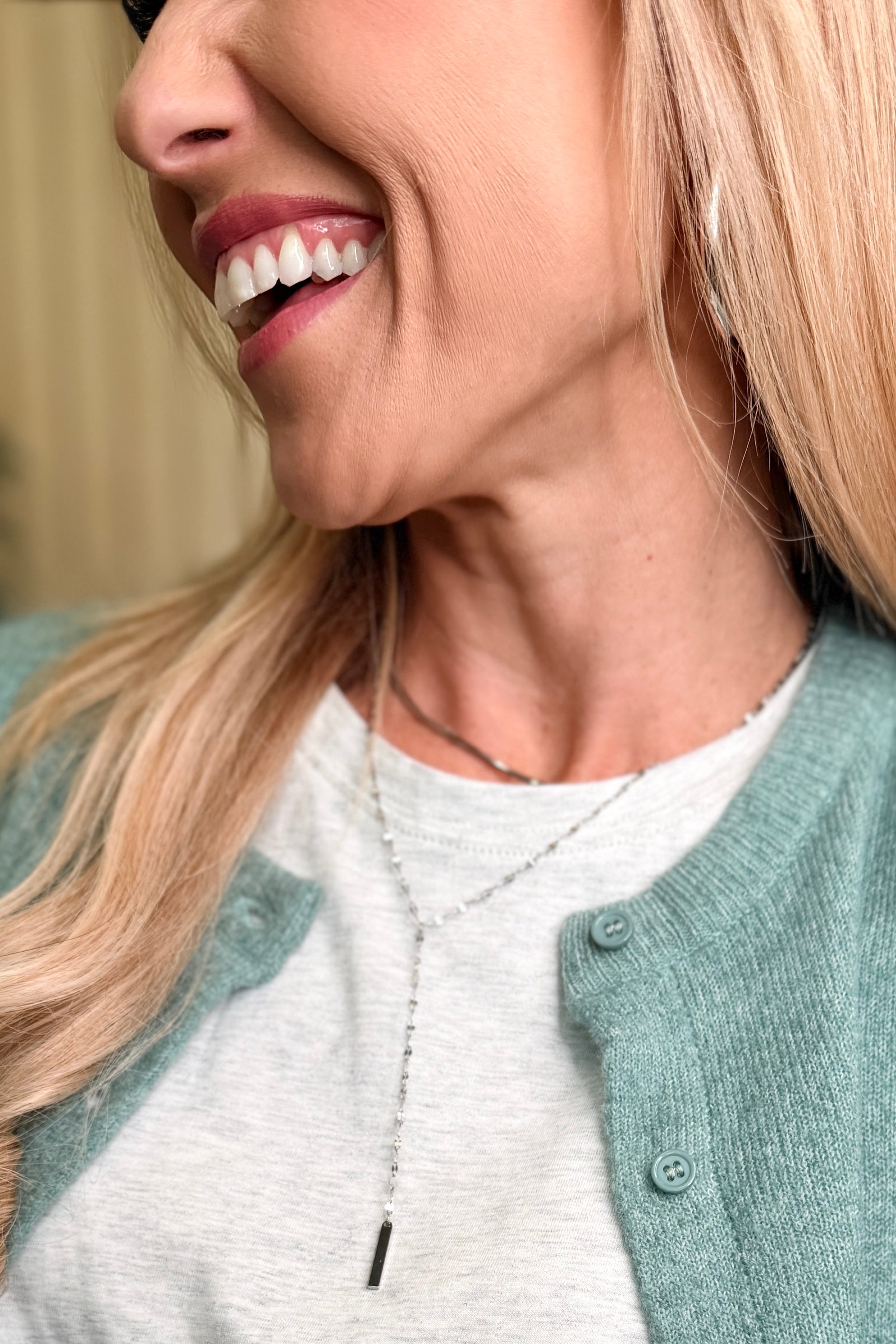 Alora Y-Shaped Blank Bar Lariat Necklace