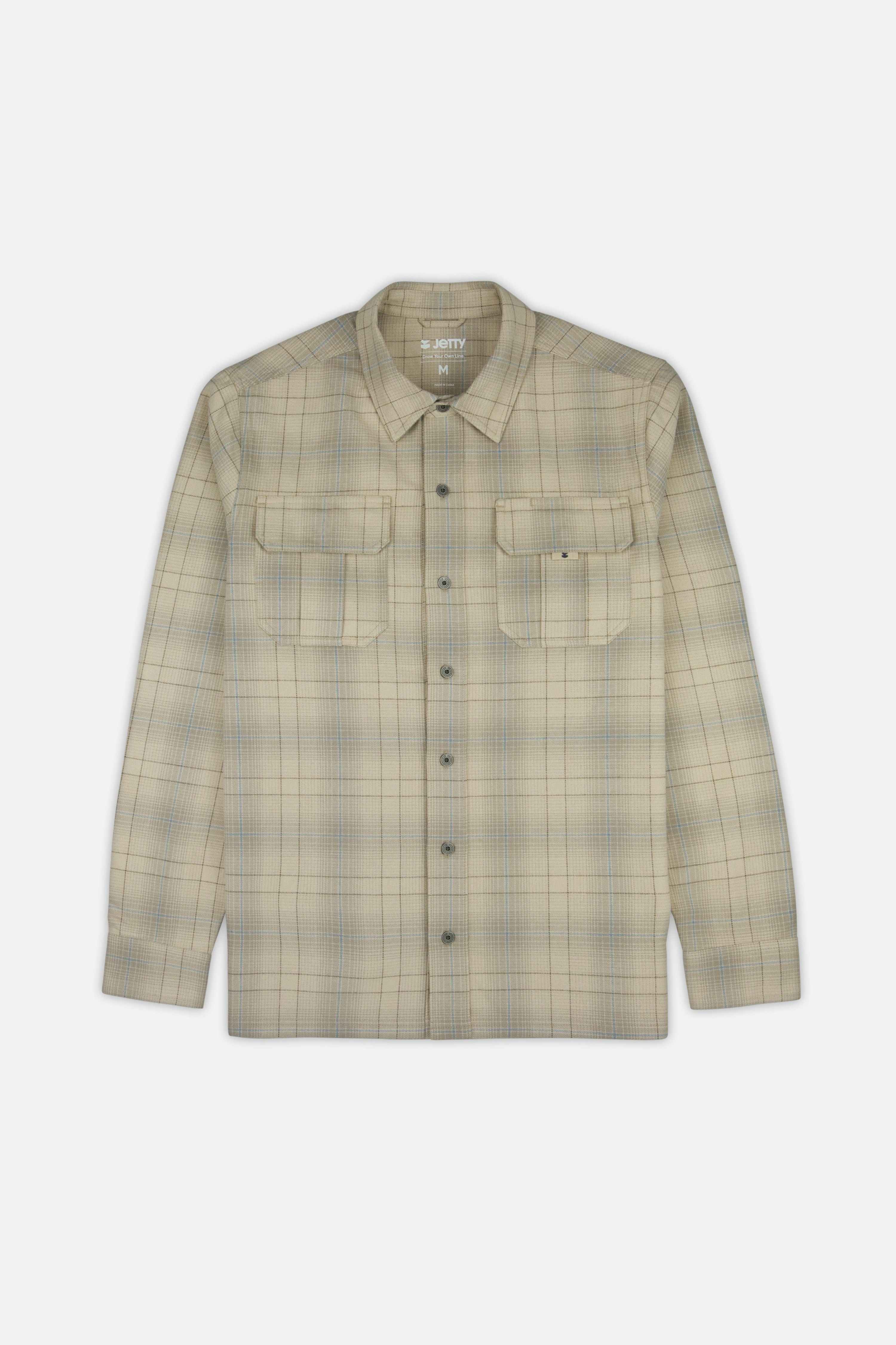 Jetty Arbor Flannel in Bone - detail