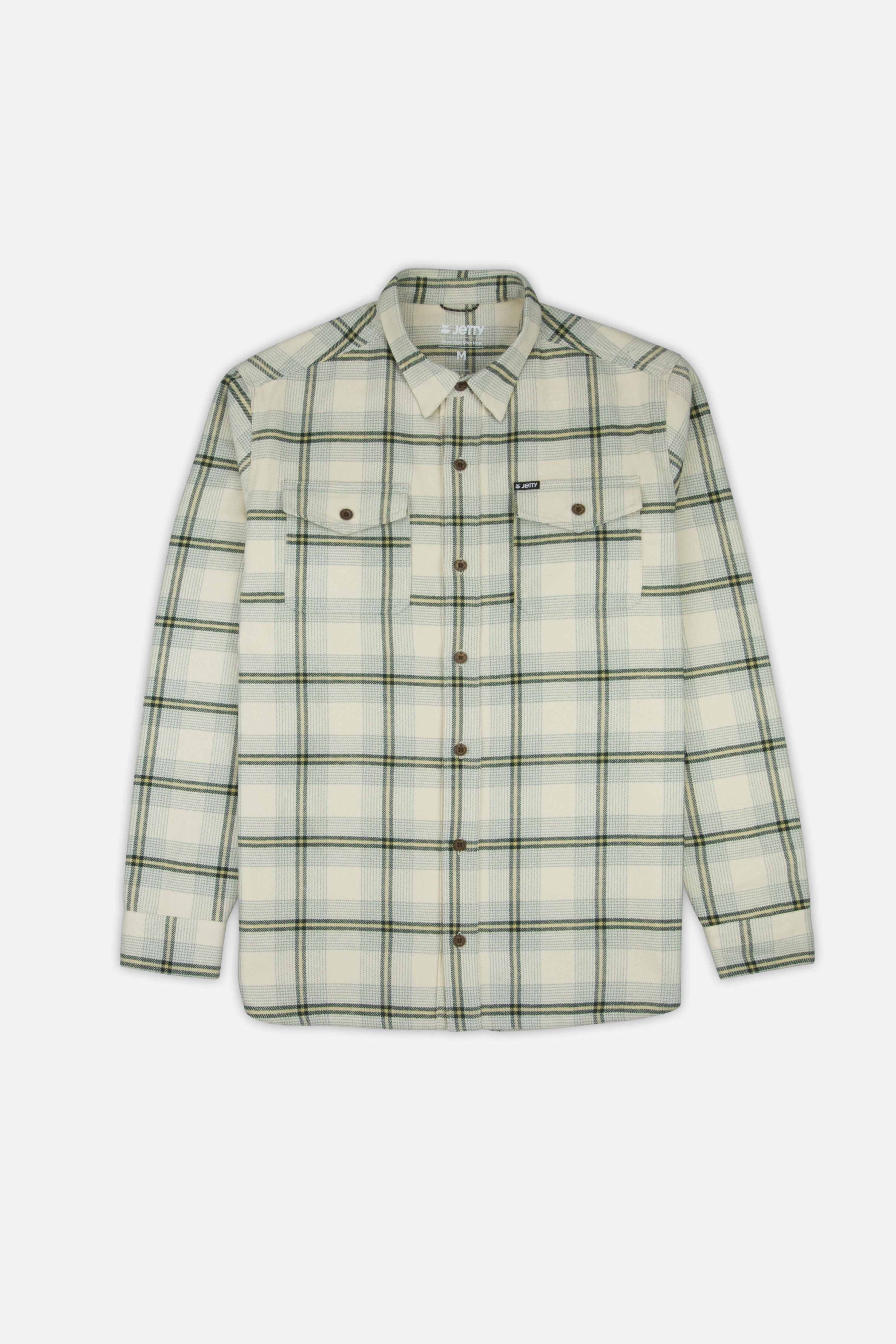 Jetty Breaker Flannel in Bone - front