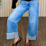 Nori High Rise Cuffed Wide Leg Jean