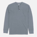 Jetty Seabed Waffle Henley in Light Blue