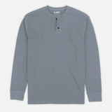 Jetty Seabed Waffle Henley in Light Blue