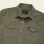 Banning Corduroy Snapshirt in Aloe, angle