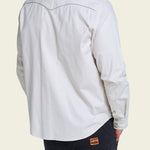 Broncbuster Longsleeve Snapshirt Prairie Dust on model back