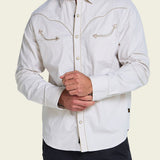 Broncbuster Longsleeve Snapshirt Prairie Dust on model front
