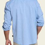 Howler Bros Crosscut Deluxe Snapshirt Fanned Flora on model, back