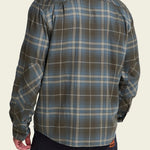 Harkers Flannel Kempton Plaid Beluga on model back