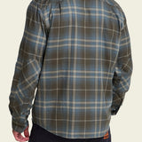 Harkers Flannel Kempton Plaid Beluga on model back