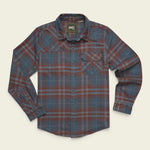 Harkers Flannel Kempton Plaid in Dark Slate, front