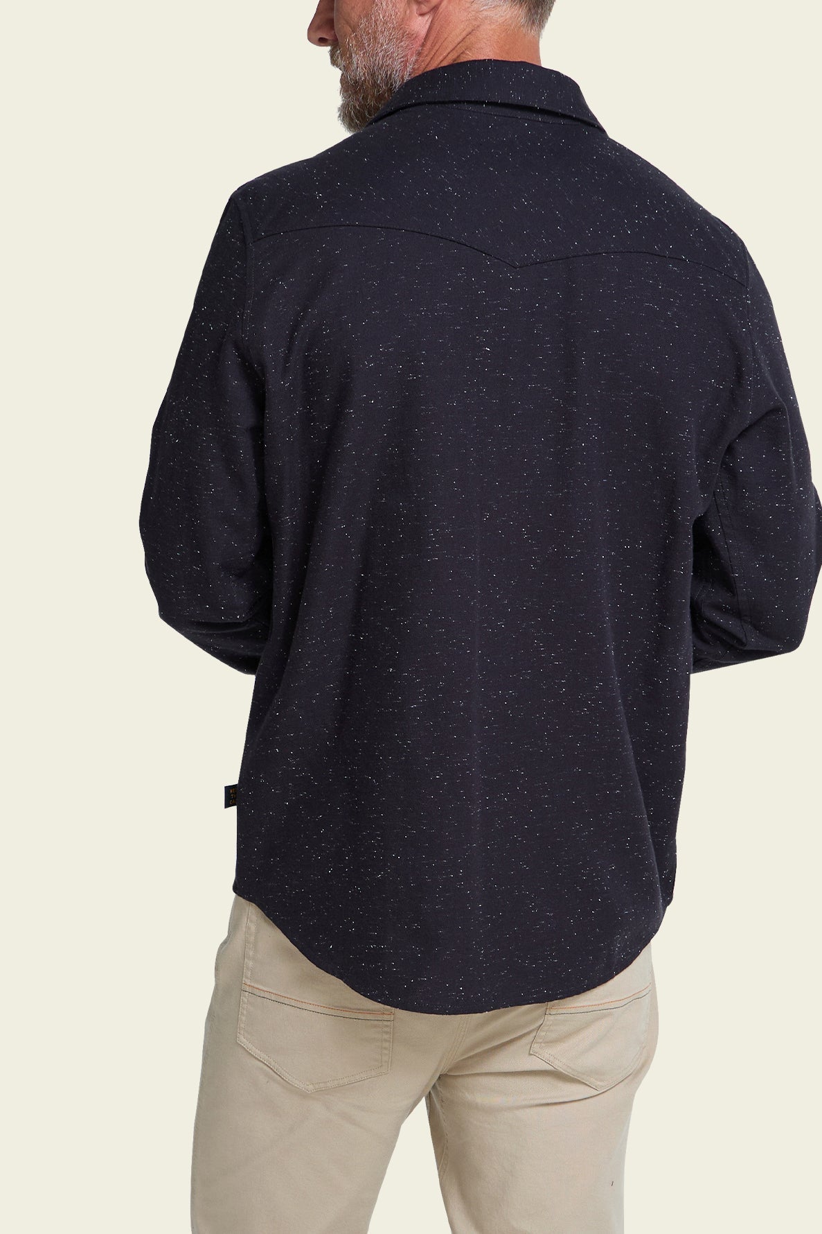 La Grange Lightweight Flannel Antique Black on model back
