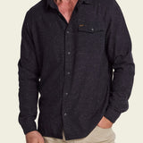 La Grange Lightweight Flannel Antique Black on model front