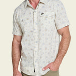 Howler Bros H Bar B Snapshirt Bouquets Beige on model, front