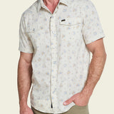 Howler Bros H Bar B Snapshirt Bouquets Beige on model, front