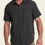 Howler Bros H Bar B Snapshirt Eyelet Stripe on model, front