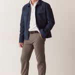 Marine Layer Saturday Houndstooth Chino in Dark Taupe, back view