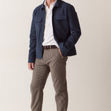 Marine Layer Saturday Houndstooth Chino in Dark Taupe, back view