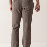 Marine Layer Saturday Houndstooth Chino in Dark Taupe, side view
