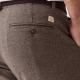 Marine Layer Saturday Houndstooth Chino in Dark Taupe, styled full look