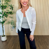 Colette Scalloped Pointelle Cardigan