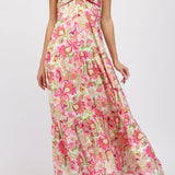 Vianna Halter Tie Maxi Dress