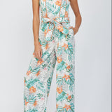 Myla Tropical Print Wide Leg Jumpsuit