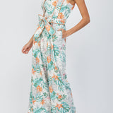 Myla Tropical Print Wide Leg Jumpsuit
