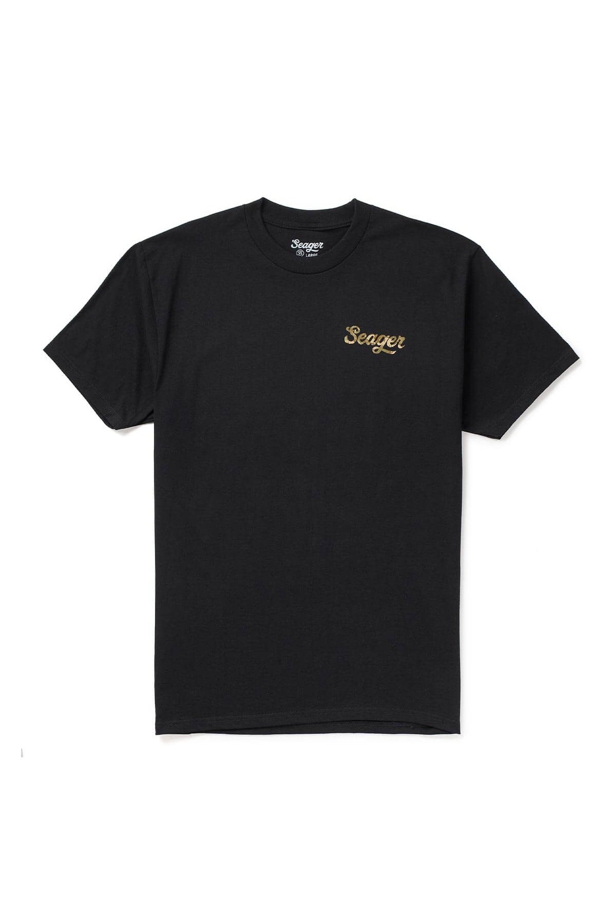 Seager Russ Fill Tee in Black, front view