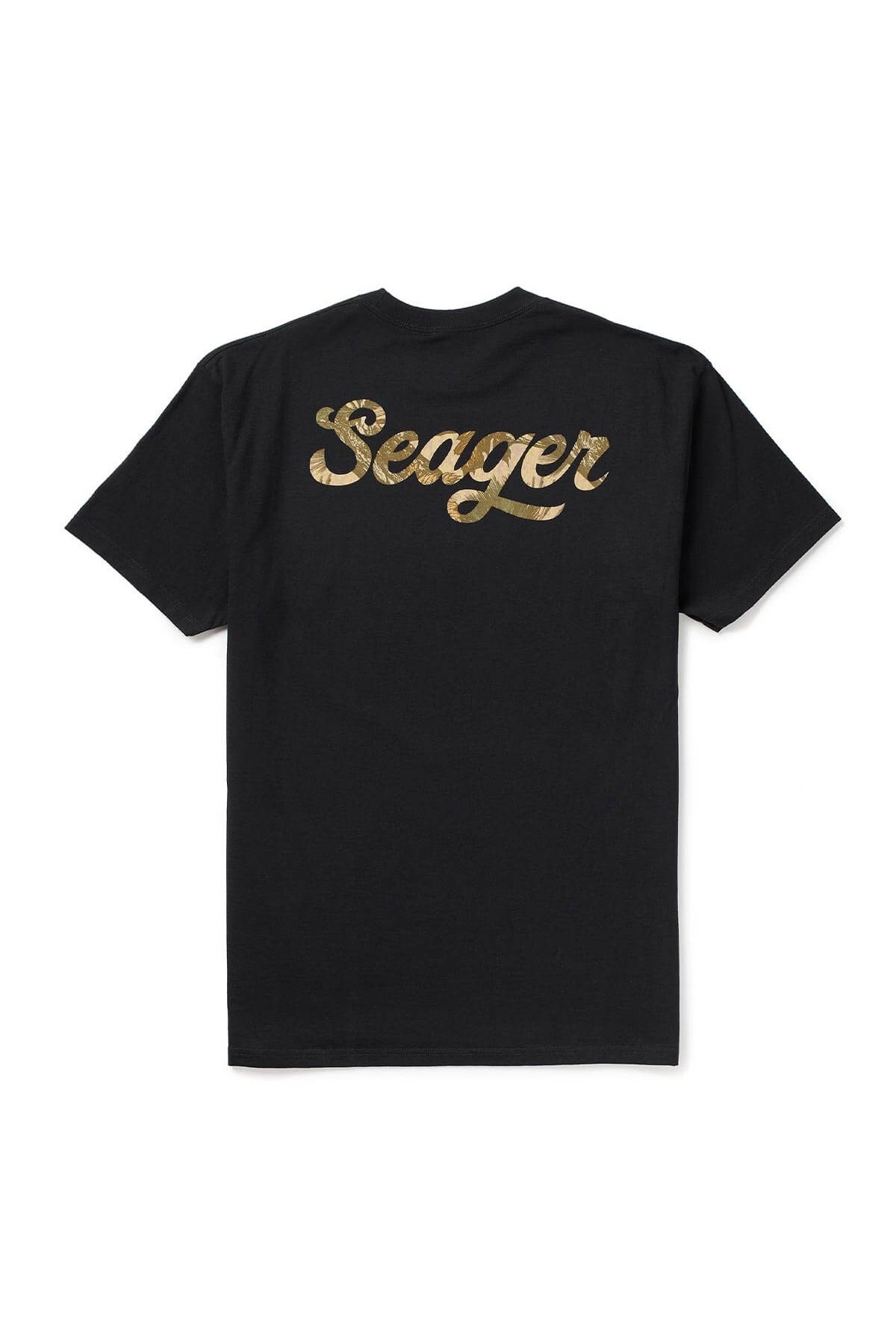 Seager Russ Fill Tee in Black, back graphic