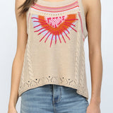 Michelle Abstract Sunburst Sweater Tank