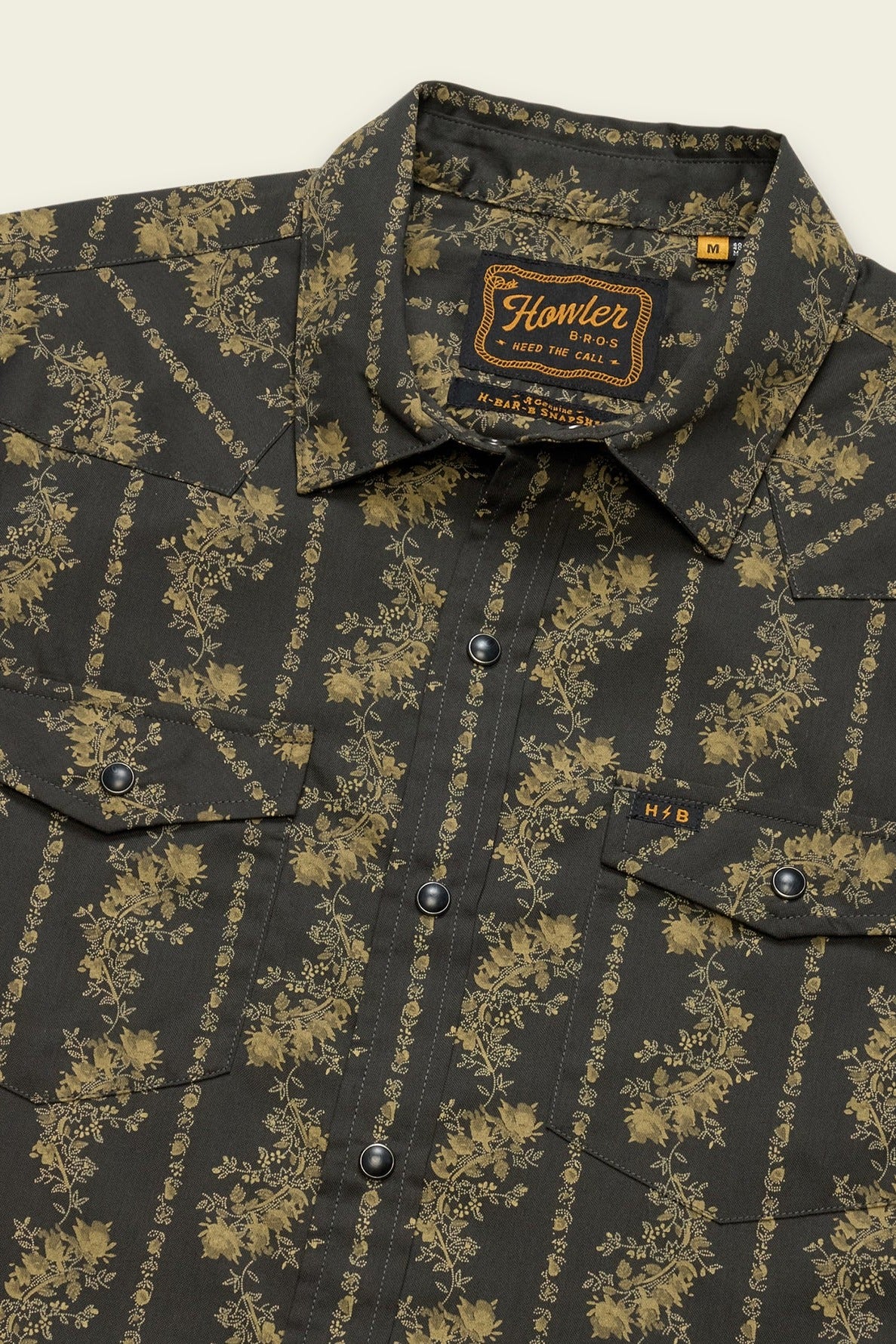 Howler Bros H Bar B Snapshirt Grampa's Curtains, angled detail