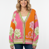 Colorblock Garden Floral Cardigan