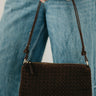 Suede Harper Hobo Shoulder Bag in Chocolate